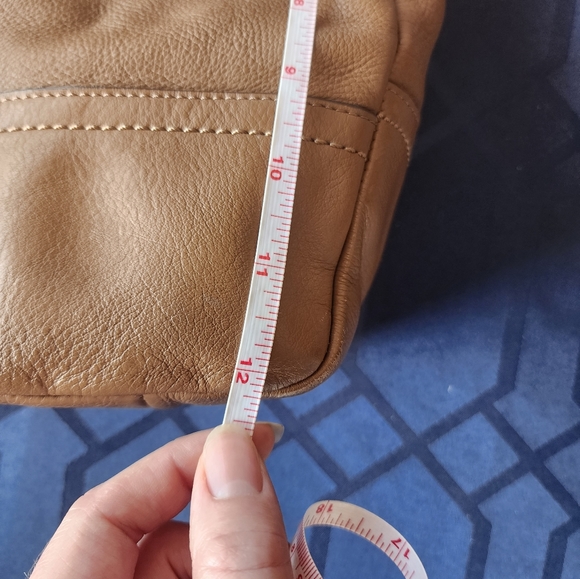 Coach Purse Brown Bag F23293 Pebble Leather Hobo Zip Closure Tan - Picture 11 of 16